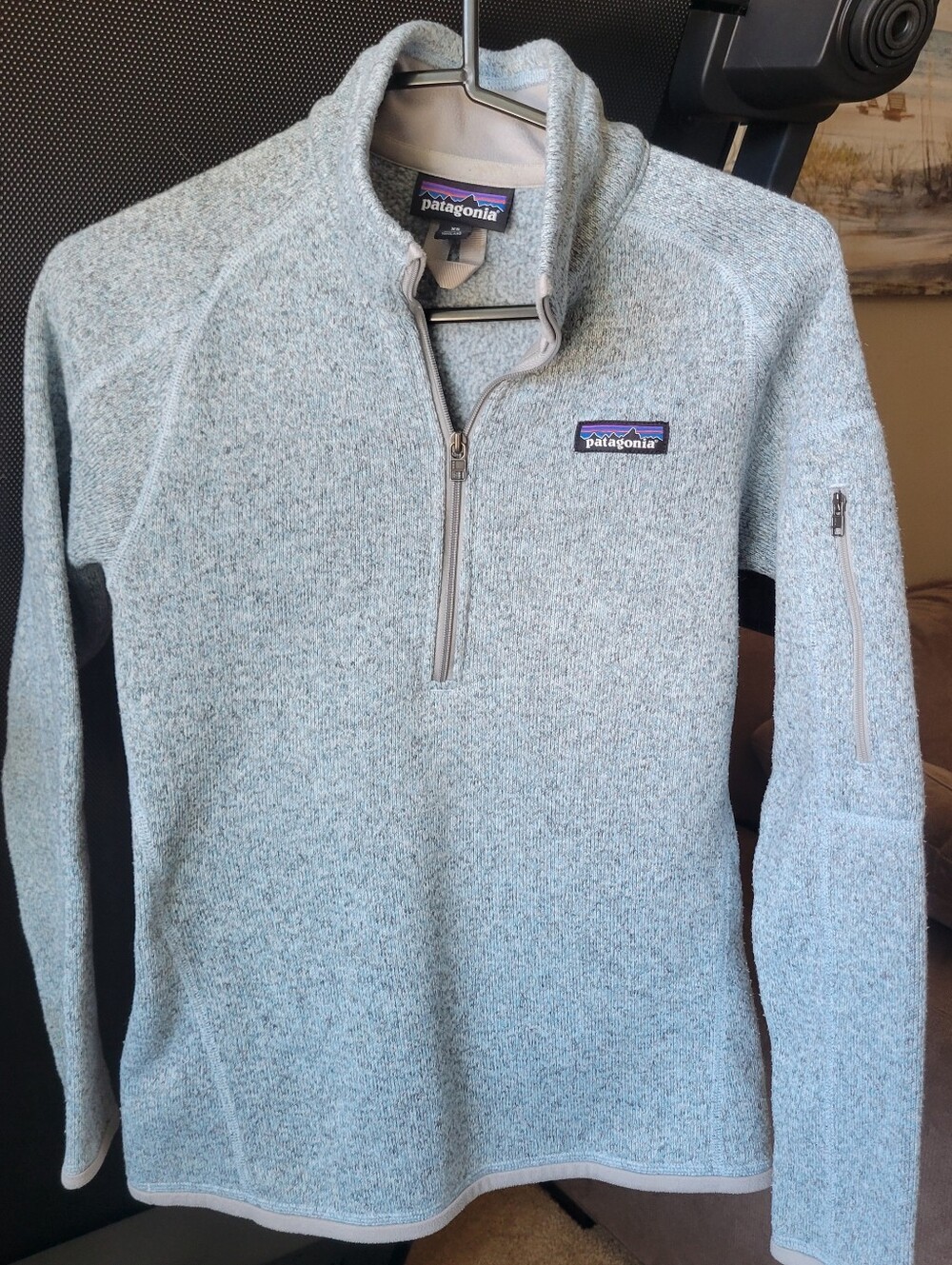 Patagonia Women's Better Sweater 1/4 Zip Fleece Pullover Gray Heather Size XS